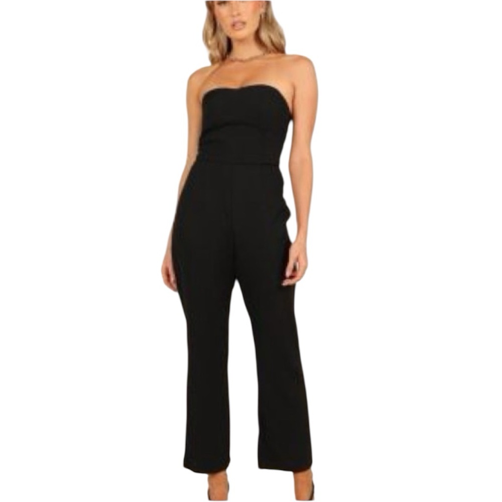 Petal & Pup Black Strapless Jumpsuit